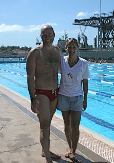 Kevin and Kay at swim